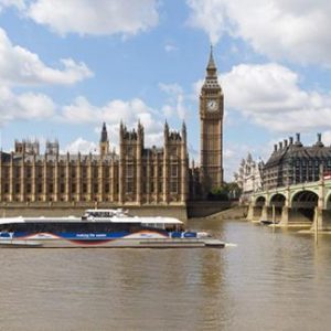 View from The Shard + Thames Clippers River Roamer
