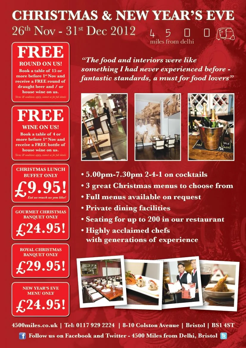 4500 Miles From Delhi Indian Restaurant Bristol