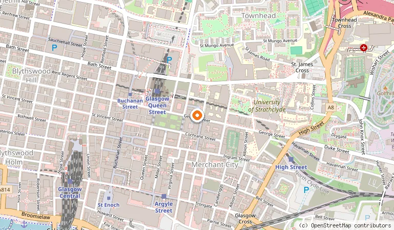 Map showing the location of AC Hotel by Marriott Glasgow in Glasgow