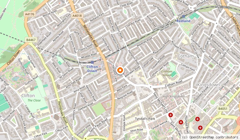Map showing the location of Achari Indian Kitchen in Bristol