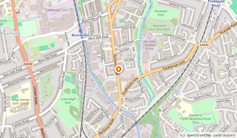 Map showing the location of Akram Kashmiri Restaurant in Birmingham