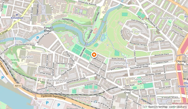 Map showing the location of Alamo Guest House in Glasgow