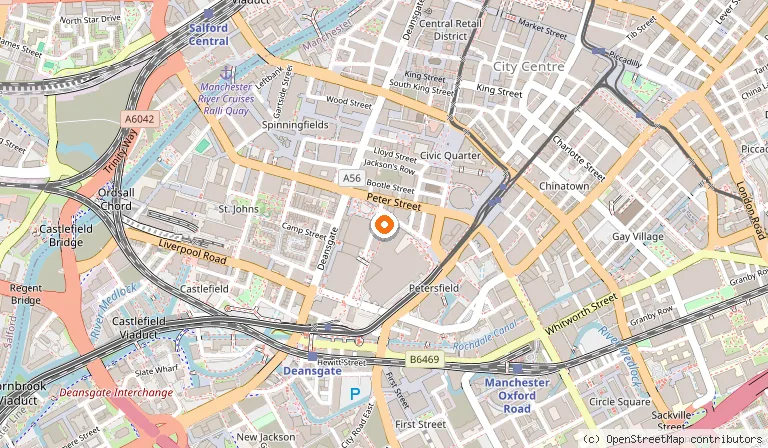 Map showing the location of Alcotraz Manchester: Cell Block Three-Four in Manchester