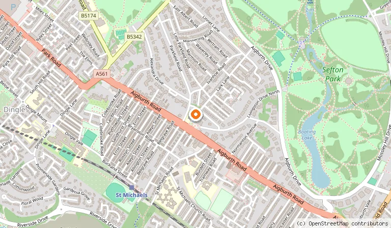 Map showing the location of Aldente Restaurant & Bar in Liverpool