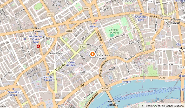 Map showing the location of AMANO Covent Garden in London