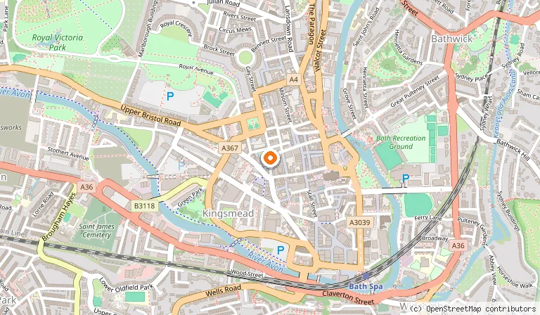 Map showing the location of Amarone Kitchen in Bath