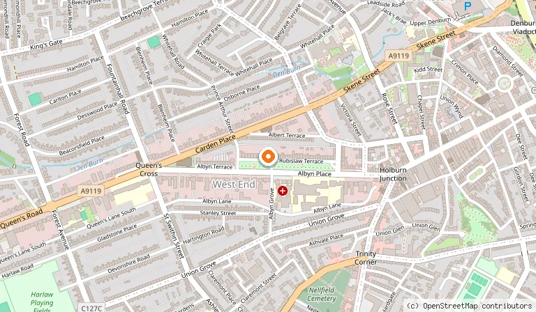Map showing the location of Amuse by Kevin Dalgleish in Aberdeen