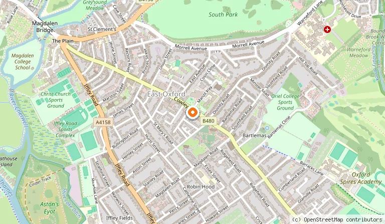 Map showing the location of Antep Kitchen in Oxford