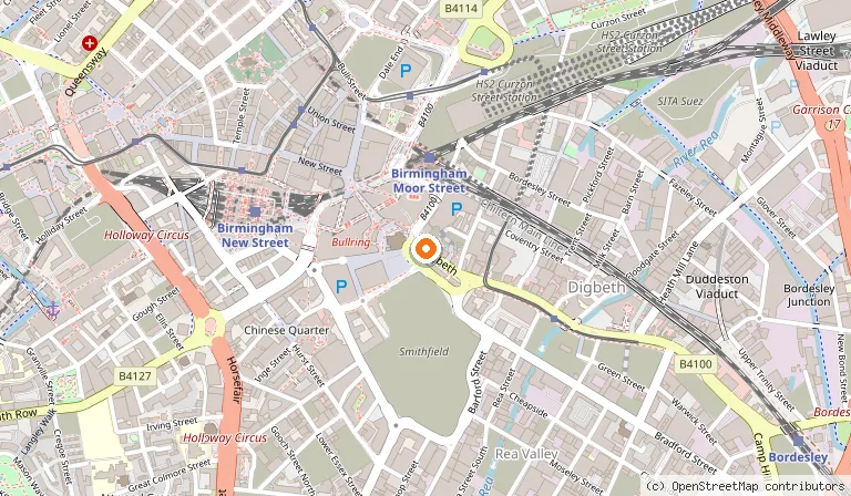 Map showing the location of Aparthotel Adagio Birmingham City Centre in Birmingham