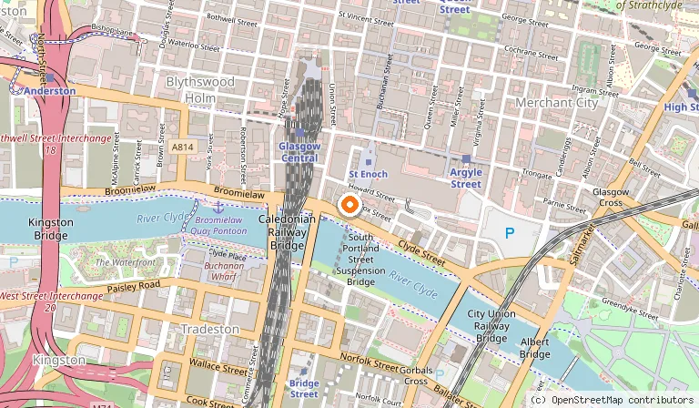 Map showing the location of Aparthotel Adagio Glasgow Central in Glasgow