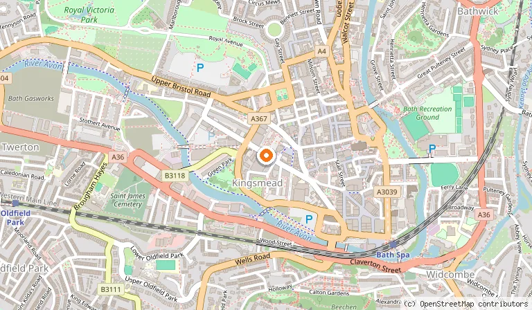 Map showing the location of Apex City of Bath Hotel in Bath
