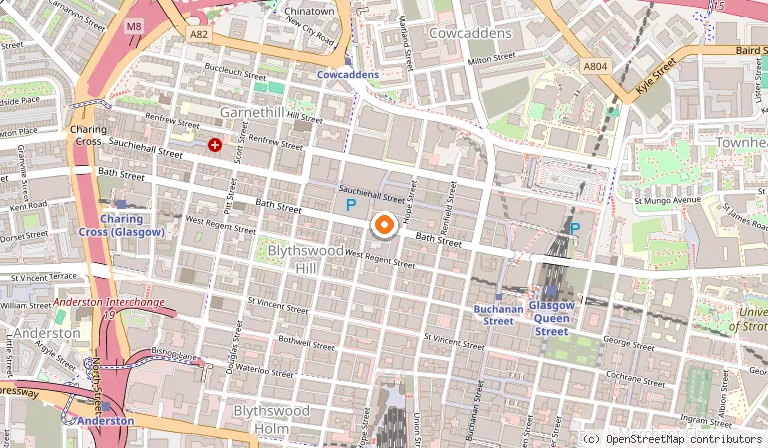 Map showing the location of Apex City of Glasgow Hotel in Glasgow