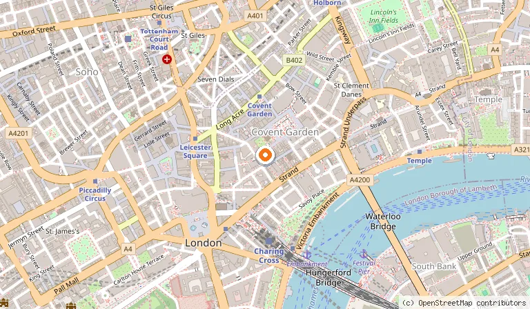 Map showing the location of Ave Mario in London