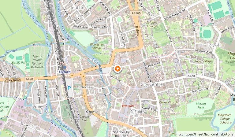 Map showing the location of Banana Tree Oxford in Oxford