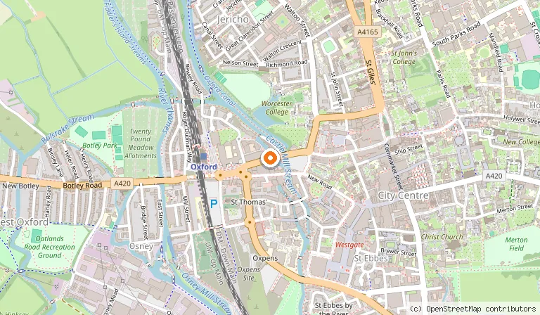Map showing the location of Bangkok House in Oxford
