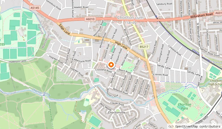 Map showing the location of Bar San Juan in Manchester