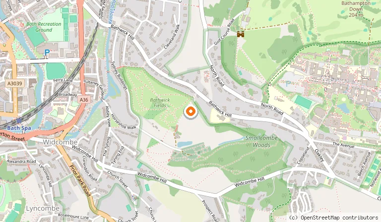 Map showing the location of Bath Skyline in Bath