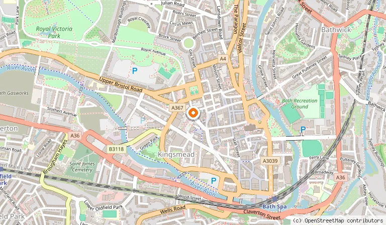 Map showing the location of BathEscape in Bath