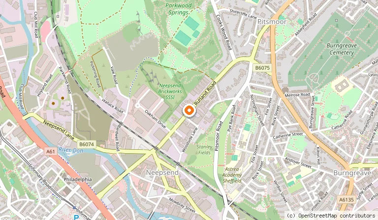 Map showing the location of BattleAxe Events Ltd in Sheffield