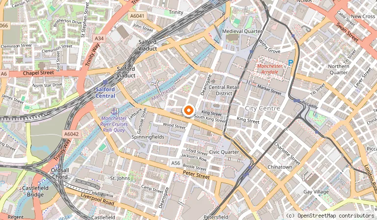 Map showing the location of Bem Brasil in Manchester
