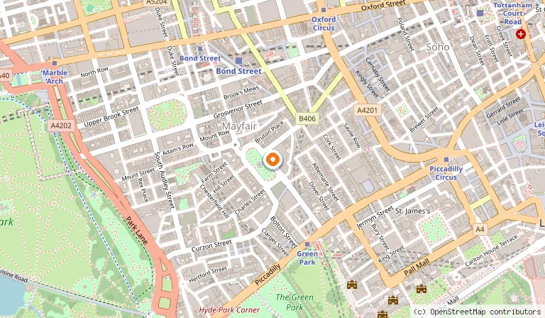 Map showing the location of Benares in London