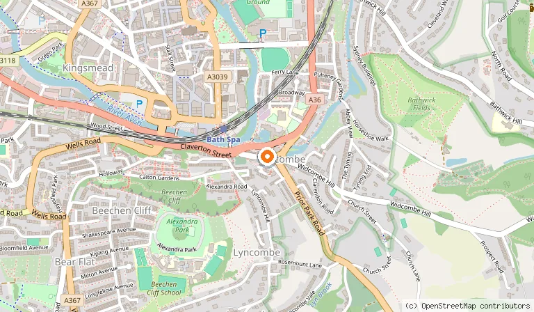Map showing the location of Bikano's Indian Cuisine in Bath