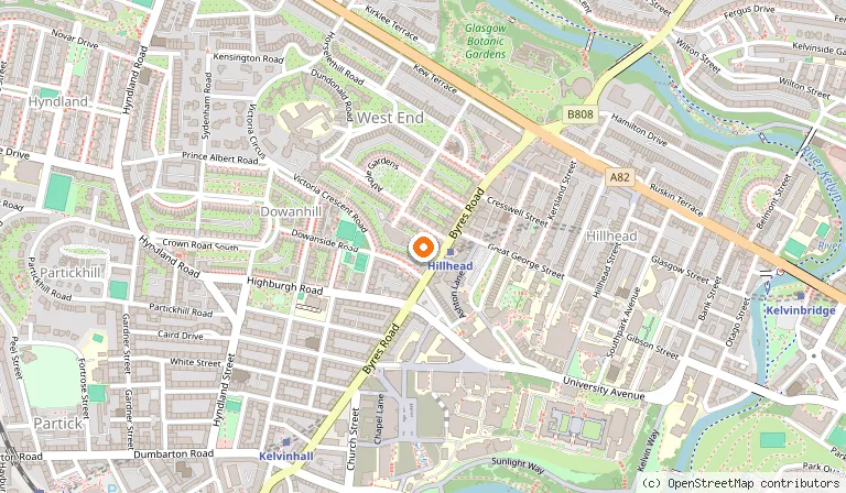 Map showing the location of Bothy Glasgow in Glasgow