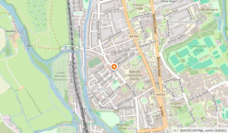 Map showing the location of Branca in Oxford