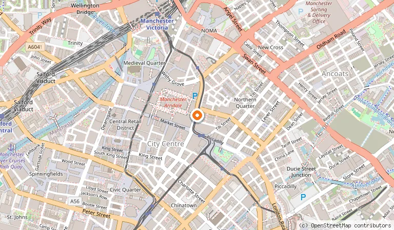 Map showing the location of Breakout Manchester in Manchester