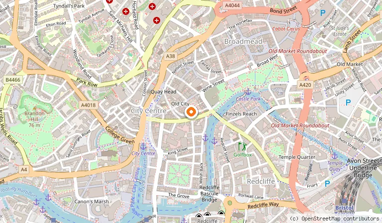 Map showing the location of Brooks Guesthouse Bristol in Bristol