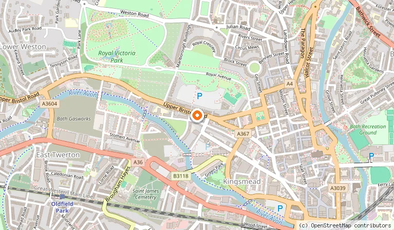 Map showing the location of Brooks Guesthouse in Bath