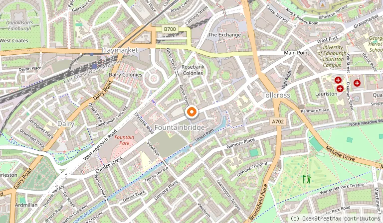 Map showing the location of Brooks Hotel Edinburgh in Edinburgh