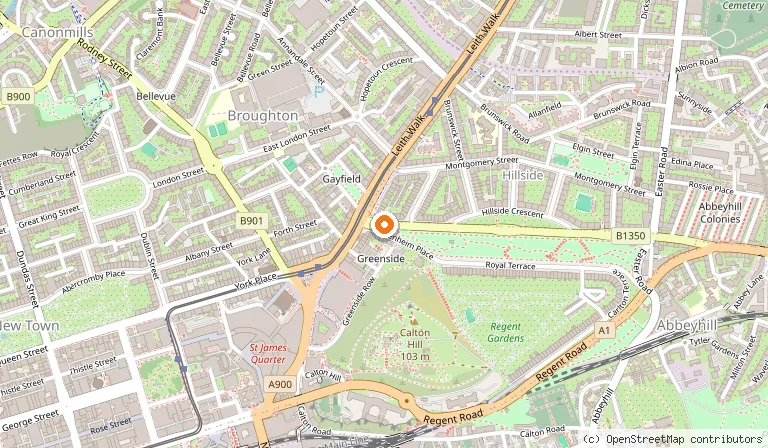 Map showing the location of Cairn Hotel Edinburgh in Edinburgh