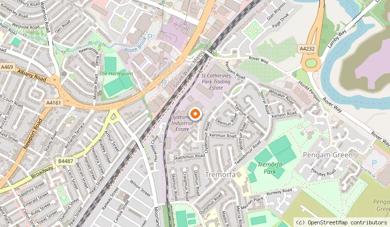 Map showing the location of Cardiff Indoor Flea Market in Cardiff