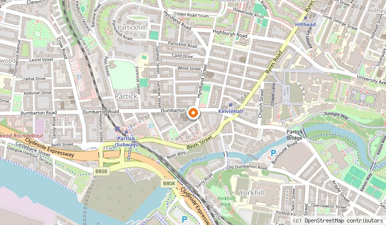 Map showing the location of Celino's Partick in Glasgow