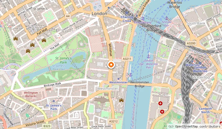 Map showing the location of Cenotaph in London