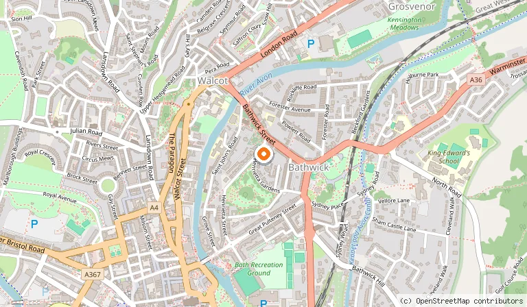 Map showing the location of Chestnuts House in Bath