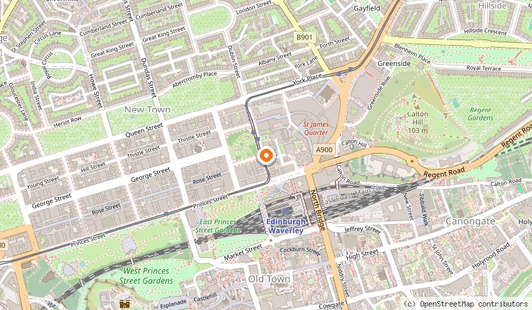 Map showing the location of Cheval The Edinburgh Grand in Edinburgh