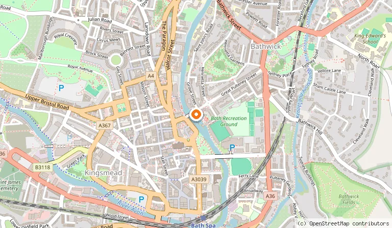 Map showing the location of Chez Dominique in Bath