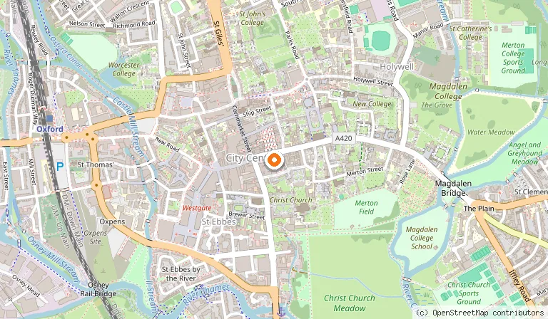 Map showing the location of Chiang Mai Kitchen in Oxford