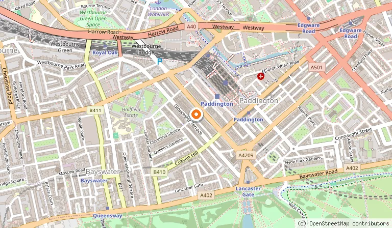 Map showing the location of Chilworth Court in London