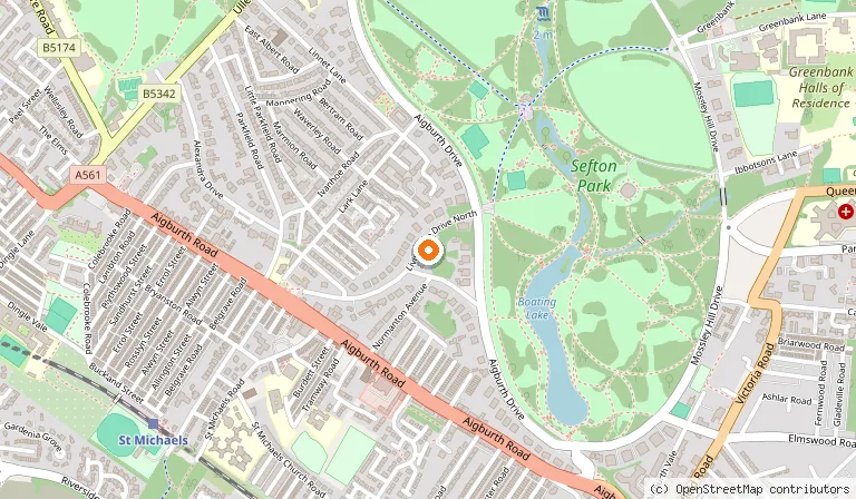 Map showing the location of Churrasco Steakhouse in Liverpool