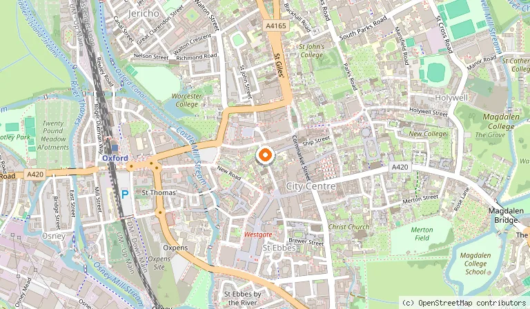 Map showing the location of Chutneys Indian Brasserie in Oxford