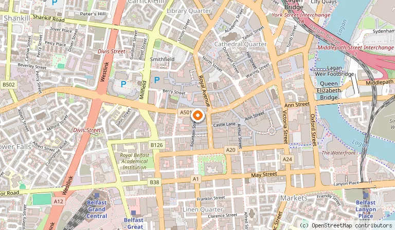 Map showing the location of City Picnic in Belfast