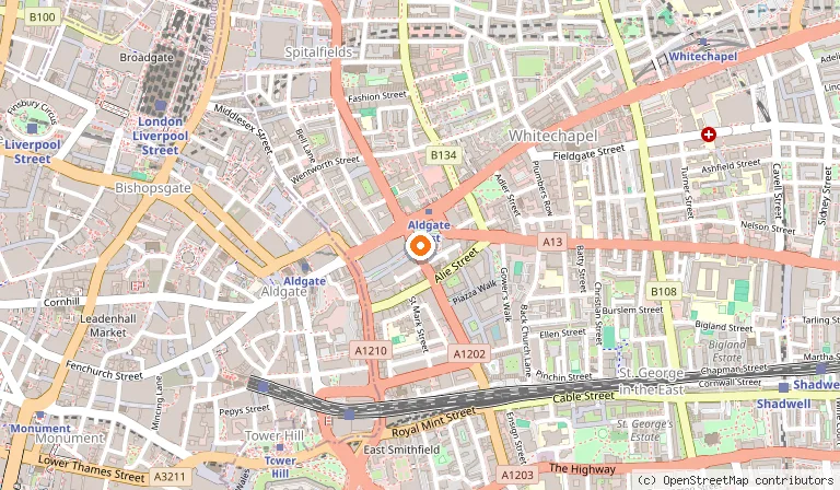 Map showing the location of Clayton Hotel City of London in London
