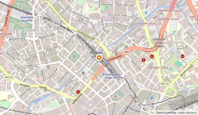 Map showing the location of Clue HQ Birmingham - The Live Escape Game in Birmingham