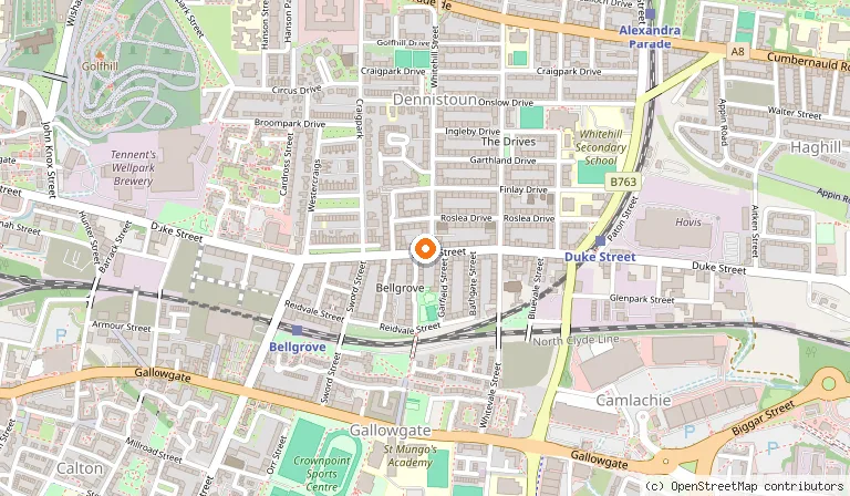 Map showing the location of Coia's Cafe | Restaurant in Glasgow