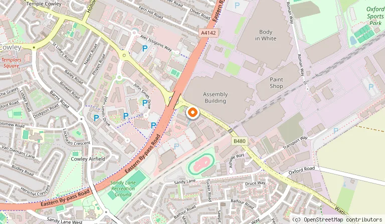 Map showing the location of Comie's Caribbean Grill in Oxford