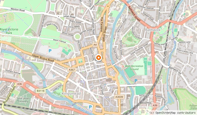 Map showing the location of Côte Brasserie - Bath in Bath