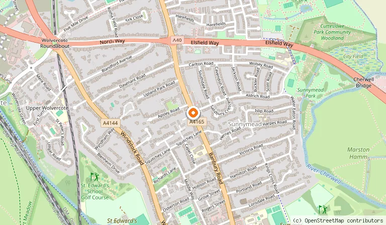 Map showing the location of Cotswold House in Oxford